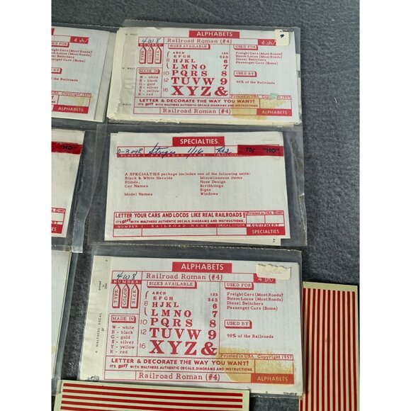 Vintage Railroad Roman Alphabet Decal Set 1/6" #4 For Model Trains & Cars Decora - Picture 3 of 7